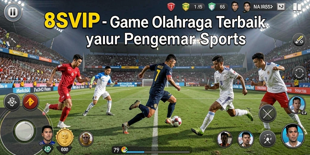 Tampilan gameplay seru dalam pertandingan olahraga di 8SVIP