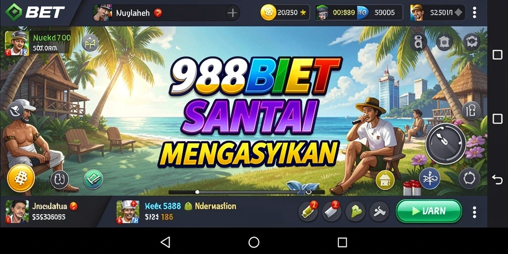 Tampilan gameplay 988BET dengan grafis cerah dan menyenangkan.