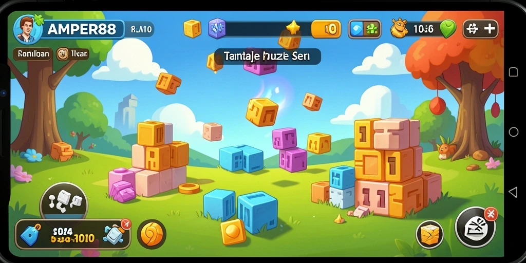 Tampilan gameplay AMPER88 dengan tantangan Puzzle yang menarik.