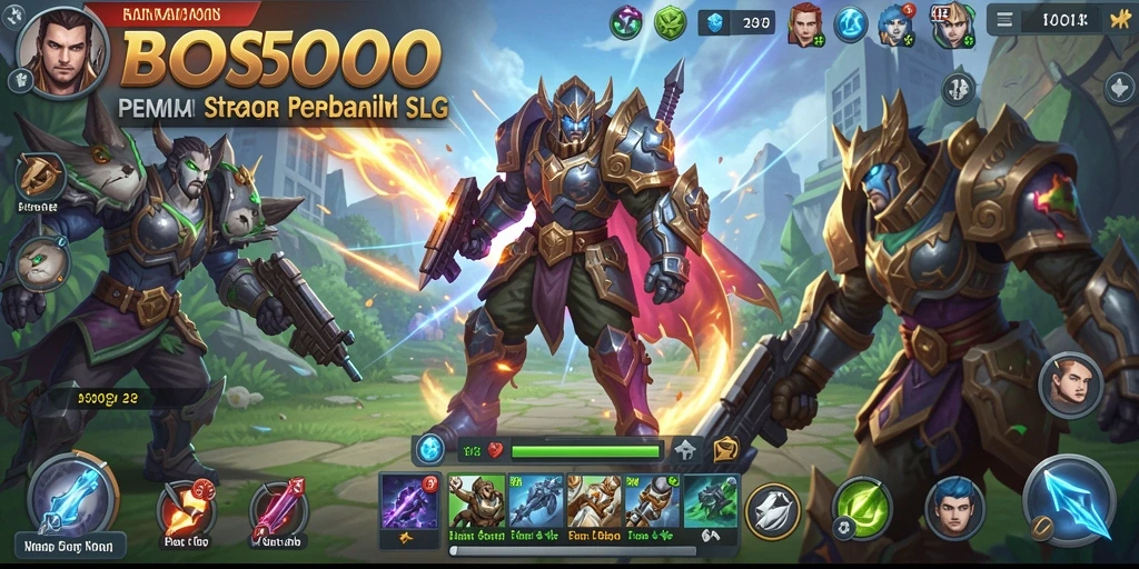 Tangkapan layar gameplay menarik dari BOS5000 yang menampilkan pertempuran strategis.