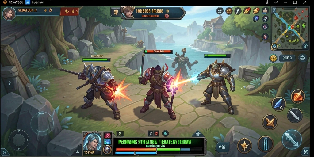 Tangkapan layar HEBAT303 menampilkan strategi perang dalam gameplay.