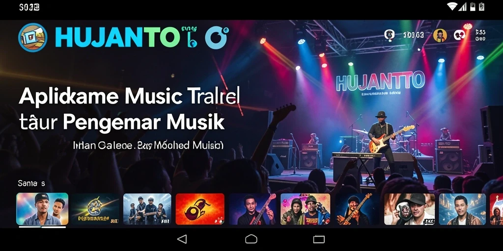 Tampilan gameplay HUJANTOTO saat mendengarkan musik dengan lirik yang interaktif.