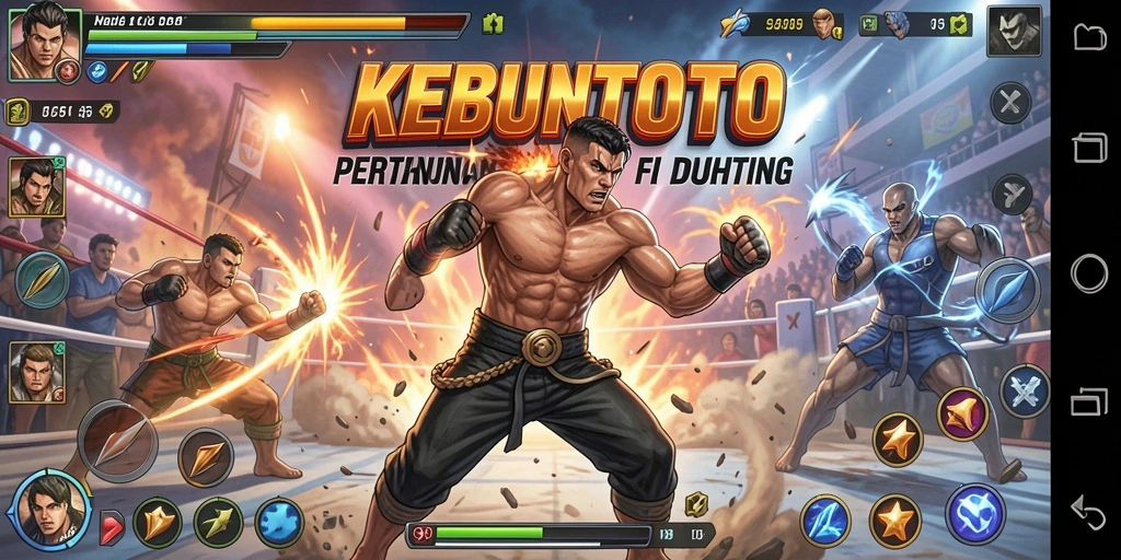 Screenshot KEBUNTOTO menampilkan aksi pertarungan yang mendebarkan.
