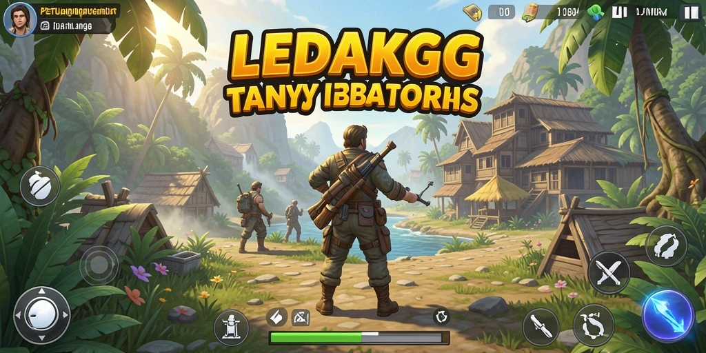 Tampilan gameplay dari <strong>LEDAKGG</strong> di dunia terbuka yang luas dan menakjubkan.