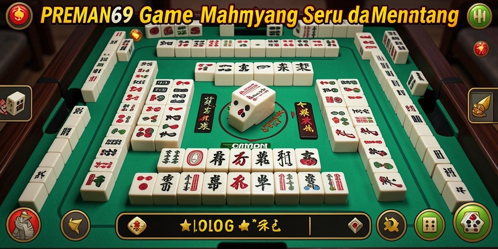 Tampilan gameplay seru dalam PREMAN69 dengan desain Mahjong yang menarik.