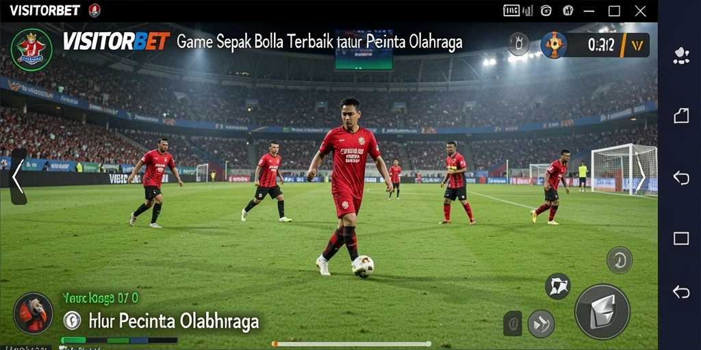 Tangkapan layar gameplay VISITORBET dengan aksi seru di lapangan.