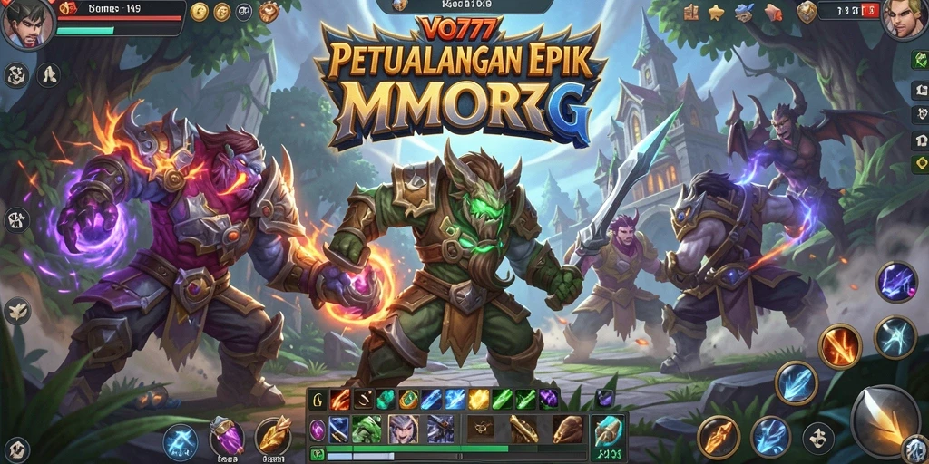 Gameplay VO777 yang menarik dan penuh tindakan dalam dunia MMORPG.